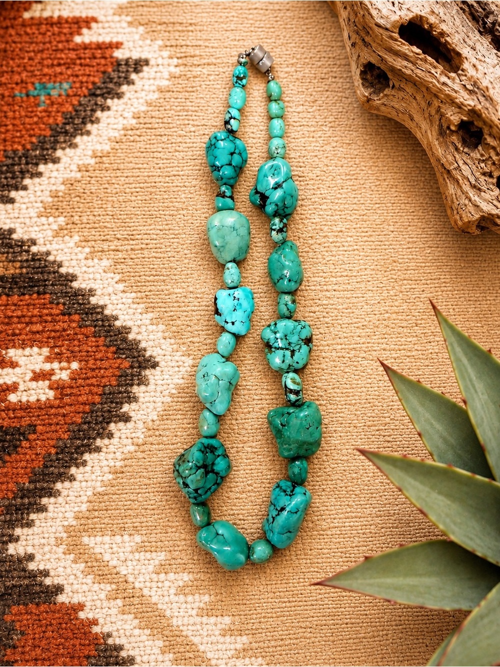 Turquoise Beaded Statement Necklace